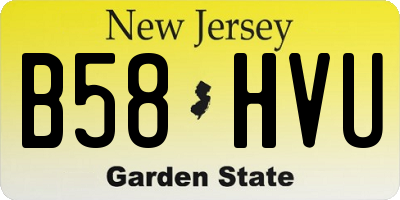 NJ license plate B58HVU