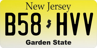 NJ license plate B58HVV