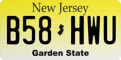 NJ license plate B58HWU
