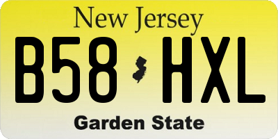NJ license plate B58HXL
