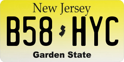 NJ license plate B58HYC