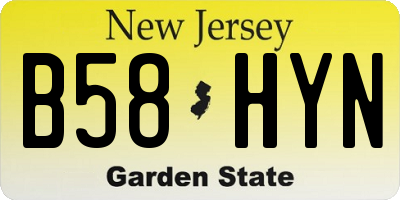 NJ license plate B58HYN