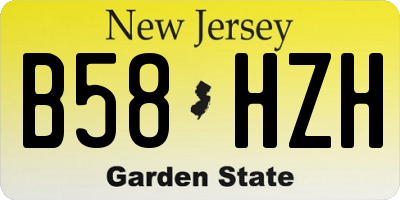NJ license plate B58HZH