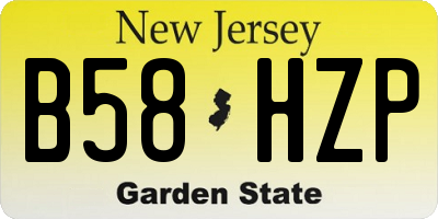 NJ license plate B58HZP