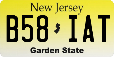 NJ license plate B58IAT