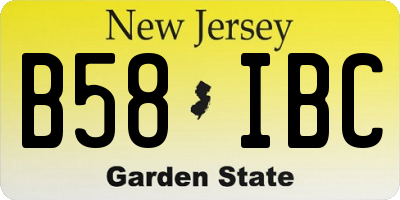 NJ license plate B58IBC
