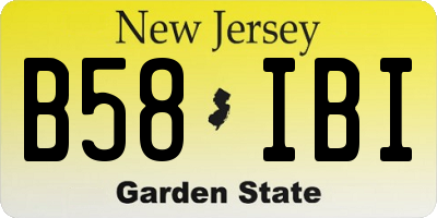 NJ license plate B58IBI