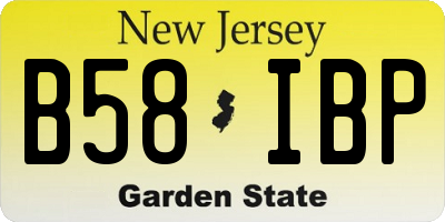 NJ license plate B58IBP