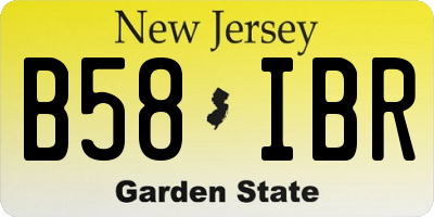 NJ license plate B58IBR