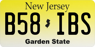 NJ license plate B58IBS
