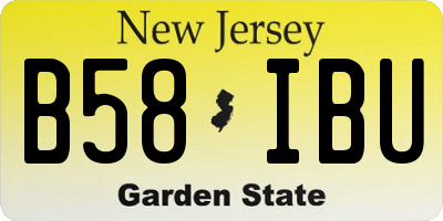 NJ license plate B58IBU