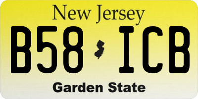NJ license plate B58ICB
