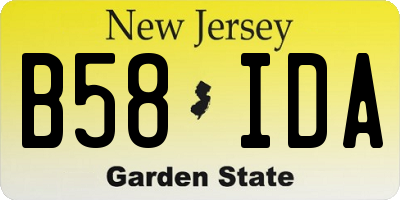 NJ license plate B58IDA