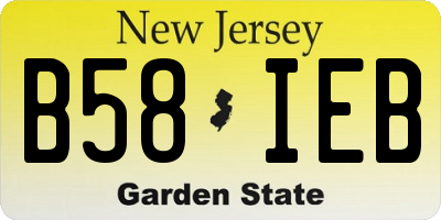 NJ license plate B58IEB