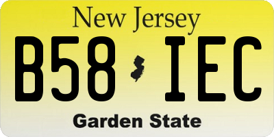 NJ license plate B58IEC