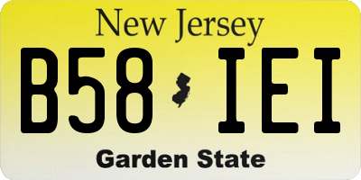 NJ license plate B58IEI