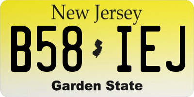 NJ license plate B58IEJ