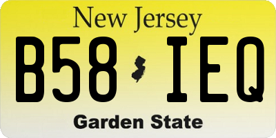 NJ license plate B58IEQ