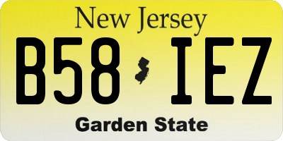 NJ license plate B58IEZ
