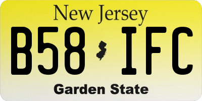 NJ license plate B58IFC