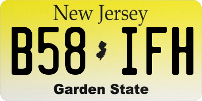 NJ license plate B58IFH