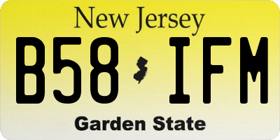 NJ license plate B58IFM