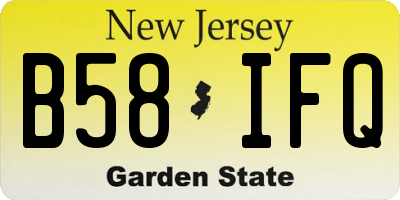 NJ license plate B58IFQ