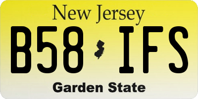 NJ license plate B58IFS
