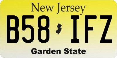 NJ license plate B58IFZ