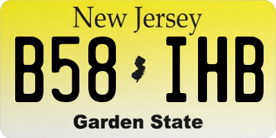 NJ license plate B58IHB