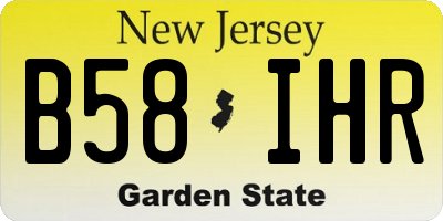 NJ license plate B58IHR