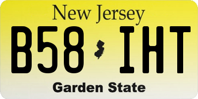 NJ license plate B58IHT