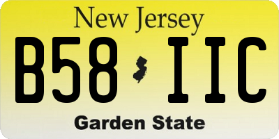 NJ license plate B58IIC