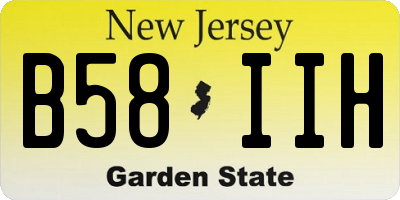 NJ license plate B58IIH