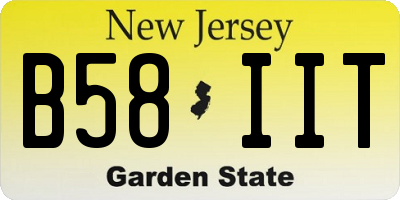 NJ license plate B58IIT