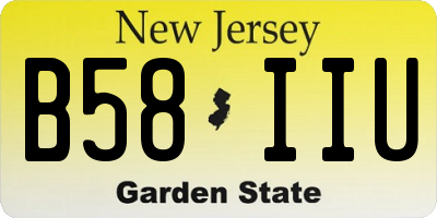 NJ license plate B58IIU