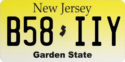 NJ license plate B58IIY