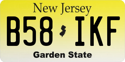 NJ license plate B58IKF