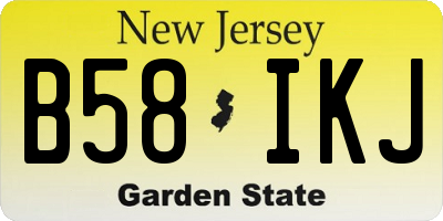 NJ license plate B58IKJ