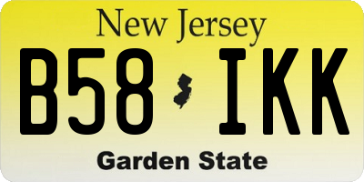 NJ license plate B58IKK
