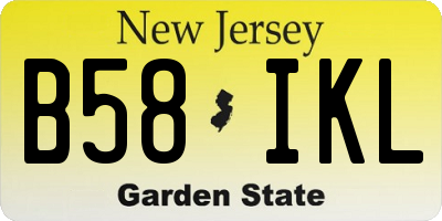 NJ license plate B58IKL