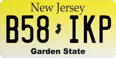 NJ license plate B58IKP