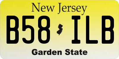 NJ license plate B58ILB