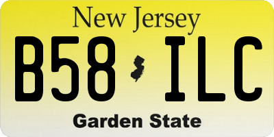 NJ license plate B58ILC
