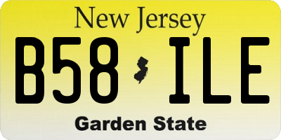 NJ license plate B58ILE