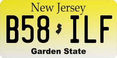 NJ license plate B58ILF