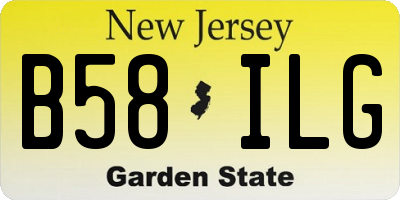 NJ license plate B58ILG