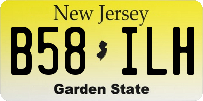 NJ license plate B58ILH