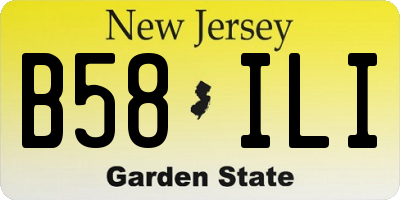 NJ license plate B58ILI