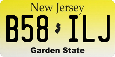 NJ license plate B58ILJ